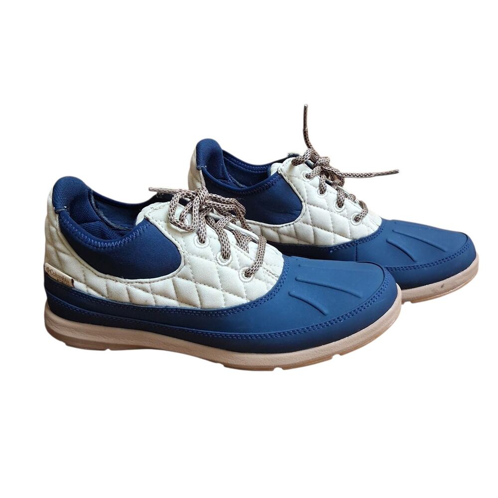 Columbia Women's Delray Duck Ii PFG Hiking Boating Shoe, Oatmeal Navy 7.5